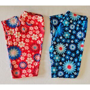 LuLaroe Floral Leggings 2 Pairs OS